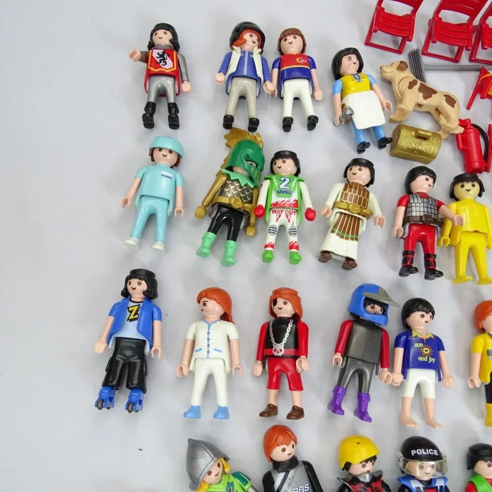 Vintage Playmobil Figures Knights Pirates Police‎ Skater Accessories Swords Lot